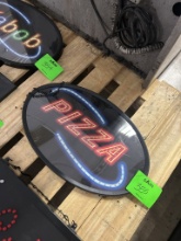OVAL ILLUMINATED LED/NEON SIGN ( PIZZA )