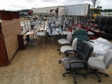 Large Lot of Desks, Chairs, Cabinets, Etc.