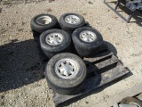Pallet of Golf Cart Tires and Rims