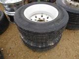 (2) 245/70R19.5 Tires and Wheels