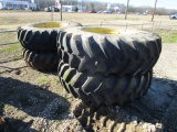 (4) 20.8R38 Tractor Tires and Rims