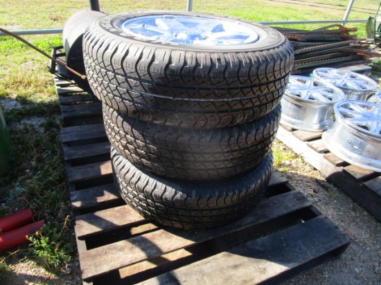 (3) 235/65R17 Tires and Jeep Rims