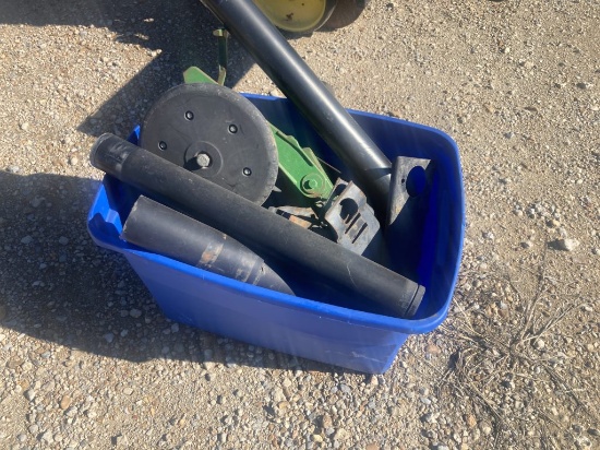 Tote Of Misc. Jd Planter Parts