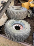(2) Skid Steer Tires and Rims