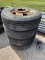 (4) 11R22.5 Tires and Rims