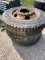 (3) 10R22.5 Tires and Rims