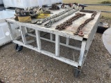Large Rolling Metal Table