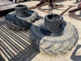 (2) Front Duals and Spacers For Case Tractor