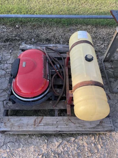 Coleman Portable Gas Grill and Sprayer Tank