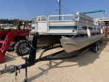 Sun Tracker Party Barge Pontoon Boat and Trailer