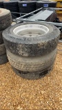 (3) Misc Truck Tires on Aluminum Wheels