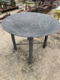 Round Metal Shop Table
