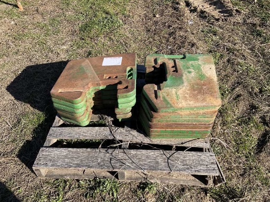 (14) JD Suitcase Tractor Weights