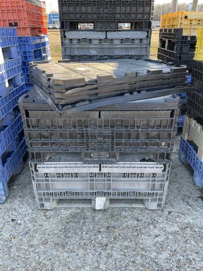 (2) Plastic Seed Bins w/ Lids