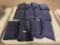 (4) pillows w/ navy cases