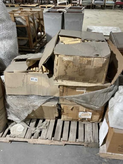 Pallet of chandelier parts