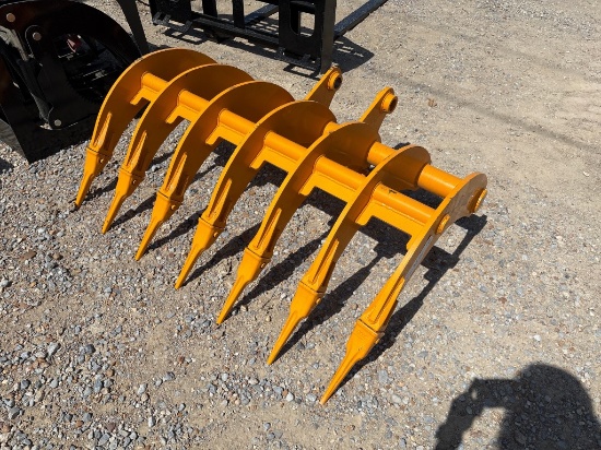 Cat 307 Excavator Rake W/ Teeth-Greenwood, Ms