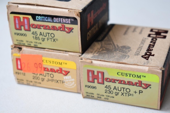 APPROX 60 ROUNDS HORNADY 45 AUTO