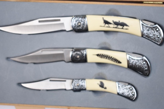 SET OF 3 NWTF KNIVES IN PRESENTATION CASE