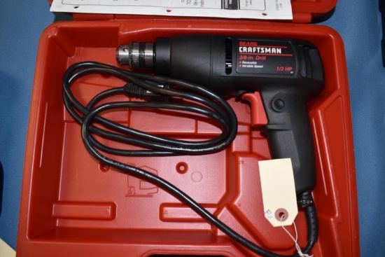 CRAFTSMAN 3/8 REV POWER DRILL IN CASE