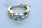 14KT GOLD & DIAMOND RING 1 CT DIAMOND TW, 4 GTW, $2200.00 RETAIL VALUE , SIZE 6 3/4