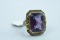 14 KT LARGE PURPLE STONE, 6.4 GTW, $1095.00 RETAIL VALUE ,SIZE 51/4
