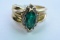 14KT GOLD DIAMOND RING 5 GTW, $550.00 RETAIL VALUE, SIZE 7 1/2