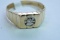 14KT GOLD & DIAMOND MENS RING 4.3 GTW, SIZE 11