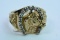 10KT MENS HORSESHOE, HORSEHEAD RING 6.2 GTW, $599.00 RETAIL VALUE, SIZE 9 1/2