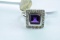 14 KT AMETHYST DIAMOND 5.7 GTW, $899.00 RETAIL VALUE ,SIZE 61/4