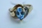 10 KT GOLD RING 3.5 GTW, $395.00 RETAIL VALUE, SIZE 6 /12