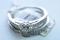 14KT RING SET 3/8 CT DIAMOND TW, 4 GTW, $849.00 RETAIL VALUE, SIZE 6 1/2