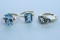 3-14KT GOLD & AQUA MARINE RING 9.5 GTW, $900.00 RETAIL VALUE, SIZE 6 1/2, 7 &8