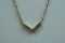 14KT GOLD & DIAMOND NECKLACE .20 CT DIAMOND TW, 5 GTW, $599.00 RETAIL VALUE,