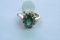 10 KT GOLD DIAMOND EMERALD RING 3.5 GTW, $1195.00 RETAIL VALUE, SIZE 6 1/4