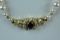 14KT GOLD PEARL SHAPPHIRE DIAMOND NECKLACE $2895.00 RETAIL VALUE,