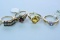 4- 10KT GOLD RINGS 9.3 GTW, $1000.00 RETAIL VALUE