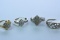 4- 10KT GOLD  & DIAMOND RINGS 10 GTW, $1200.00 RETAIL VALUE