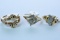 3- 10KT GOLD DIAMOND RINGS 10.5 GTW, $1450.00 RETAIL VALUE