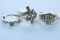 3- 10KT GOLD & DIAMOND RING 8.9 GTW., $1000.00 RETAIL VALUE, SIZE 7, 8 1/2 & 7