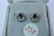 14KT DIAMOND SAPPHIRE EARRINGS $1195.00 RETAIL VALUE,