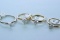 4-14KT GOLD & DIAMOND SOLITAIRE RINGS 7 GTW, $900.00 RETAIL VALUE,