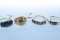 4-14KT GOLD SAPPHIRE RINGS 10 GTW, $1000.00 RETAIL VALUE,