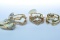 4-14KT GOLD DIAMOND RING GUARDS 19.5 GTW, $2600.00 RETAIL VALUE,