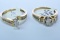 2-14KT GOLD & DIAMOND RINGS 6.54 GTW, $1750.00 RETAIL VALUE,