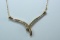 14KT GOLD & DIAMOND NECKLACE 3.5 GTW, $499.00 RETAIL VALUE,