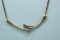 14KT GOLD & DIAMOND NECKLACE 5GTW, $695.00 RETAIL VALUE,
