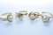 4-14KT PEARL RINGS 12 GTW, $1200.00 RETAIL VALUE,