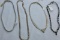4 STERLING NECKLACES APPROX 130 GRAMS