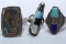 3 LARGE STERLING RINGS